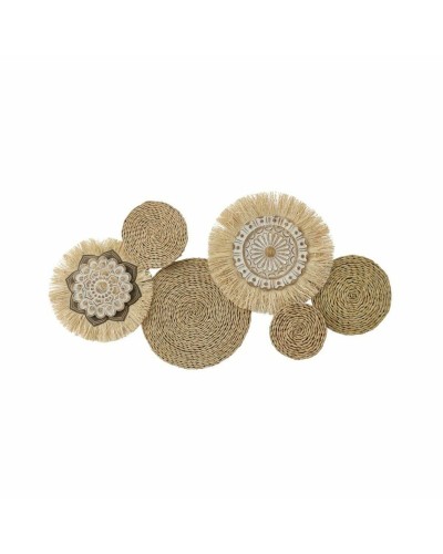 Wanddecoratie DKD Home Decor Wit Natuurlijk 127,6 x 7 x 66,7 cm