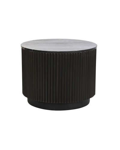 Mesa de Centro DKD Home Decor Negro 61 x 61 x 47,5 cm Metal Mármol