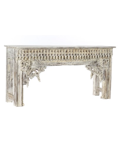 Side table DKD Home Decor White Mango wood 150 x 41 x 76 cm