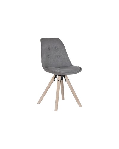 Dining Chair DKD Home Decor Polyester Dark grey Oak (48 x 44 x 84 cm)
