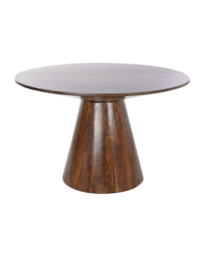 Table de Salle à Manger DKD Home Decor Brun foncé Bois de manguier 120 x 120 x 76 cm