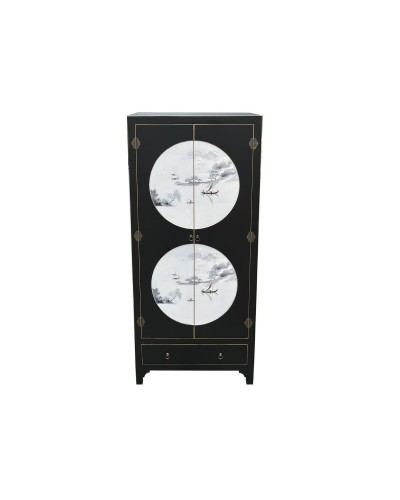 Armoire DKD Home Decor 85,5 x 50,5 x 186,2 cm Sapin Noir Bois MDF