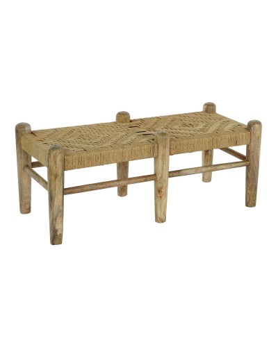 Banquette DKD Home Decor 102 x 47 x 41 cm Rotin Bois de manguier