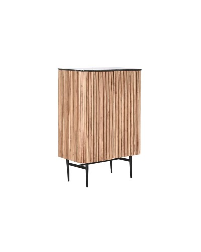 Anrichte DKD Home Decor Braun Schwarz natürlich Marmor Akazienholz 85 x 45 x 130 cm