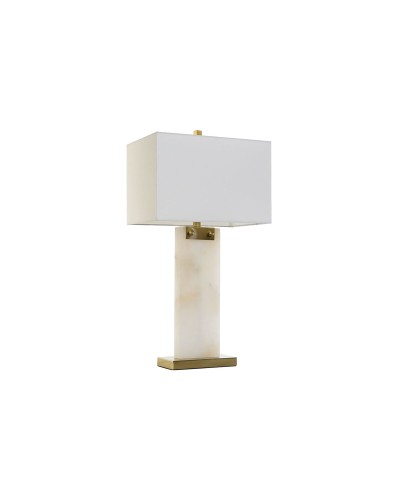 Lampe de bureau DKD Home Decor Blanc Doré Métal Marbre 50 W 220 V 38 x 25 x 76 cm
