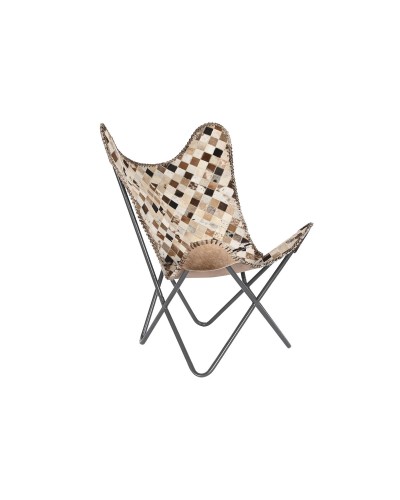 Sessel DKD Home Decor Beige Camel Eisen 70 x 70 x 90 cm