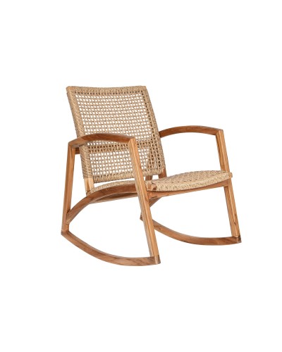 Mecedora DKD Home Decor Natural Teca 62 x 84 x 85 cm