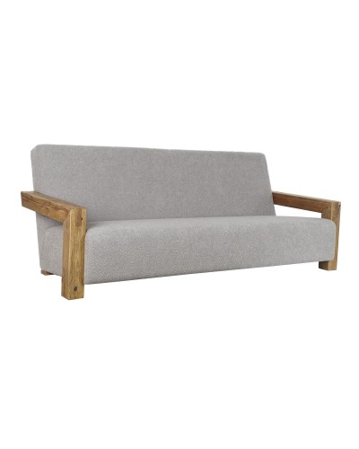 Sofa DKD Home Decor Natuurlijk Lichtgrijs Gerecycleerd Hout Modern 221 x 94 x 83 cm