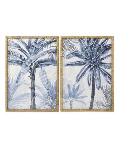 Quadro Home ESPRIT Palme Mediterraneo 70 x 3 x 100 cm (2 Unità)