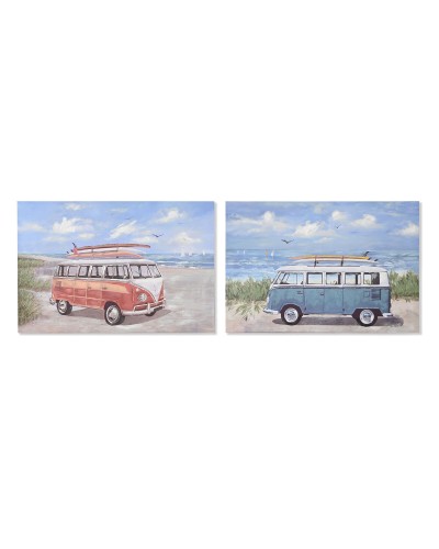 Painting Home ESPRIT Van Mediterranean 120 x 3 x 80 cm (2 Units)