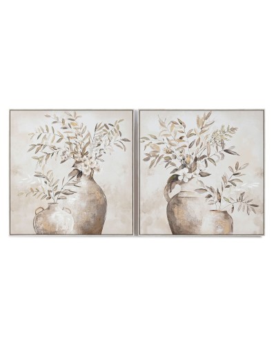 Maalaus Home ESPRIT Maljakko Perinteinen 82 x 4,5 x 82 cm (2 osaa)