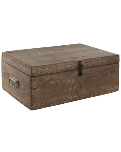 Forziere Home ESPRIT Marrone Nero Naturale Legno 46 x 31 x 31 cm