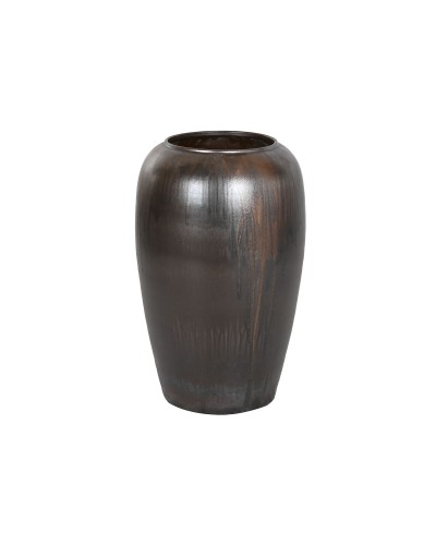 Jarrón Home ESPRIT Marrón oscuro Cerámica 38 x 38 x 60 cm