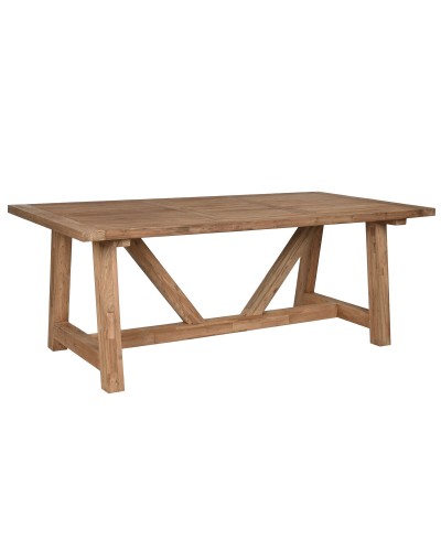 Table de Salle à Manger Home ESPRIT Naturel bois de teck 200 x 100 x 75 cm