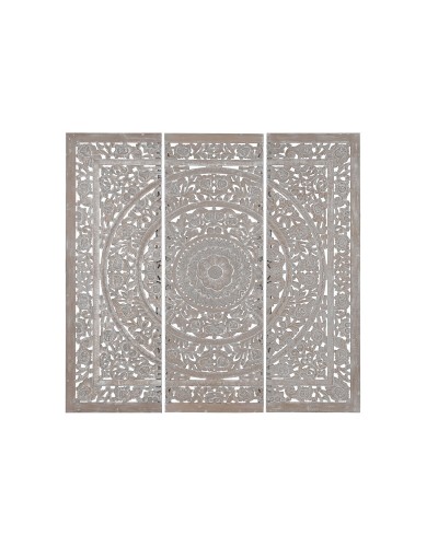 Kopfende des Betts Home ESPRIT Grau Holz MDF 180 x 3,5 x 180 cm