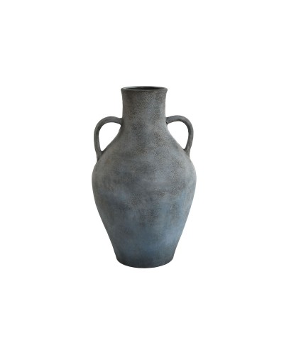 Jarrón Home ESPRIT Azul Gris Terracota Oriental 25 x 25 x 44 cm