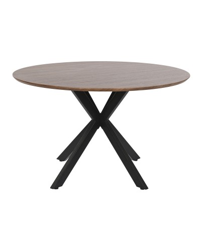 Esstisch Home ESPRIT Braun Schwarz Eisen Holz MDF 120 x 120 x 75 cm