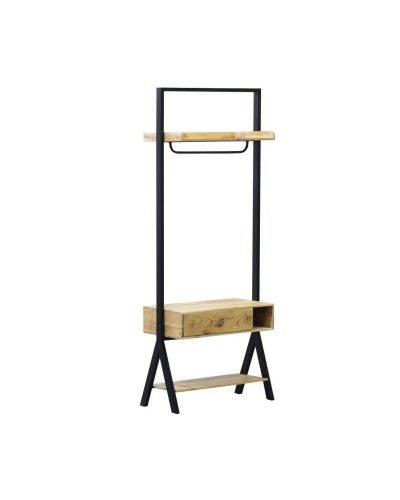 Bänk Home ESPRIT Svart Naturell 80 x 40 x 200 cm