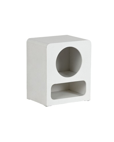 Nightstand Home ESPRIT White MDF Wood 40 x 30 x 48 cm