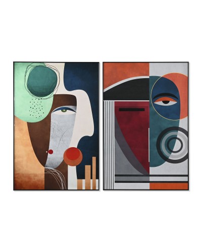 Maalaus Home ESPRIT Abstrakti Moderni 80 x 3,5 x 120 cm (2 osaa)