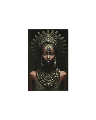 Painting Home ESPRIT Black Green Printed 100 x 4 x 150 cm