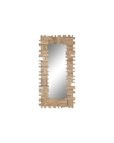 Väggspegel Home ESPRIT Naturell Stammar Bali 91 x 3 x 183 cm