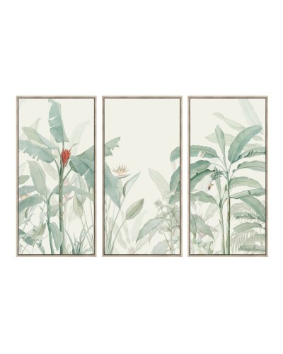 Painting Home ESPRIT Green Beige Tropical 180 x 4 x 120 cm (3 Pieces)