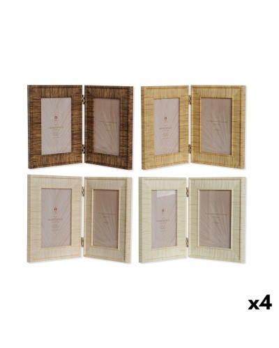 Kuvakehys Home ESPRIT Ruskea Beige Luonnollinen Norsunluu Kristalli polystyreeni Skandinaavinen 31 X 2 X 21 cm (4 osaa)