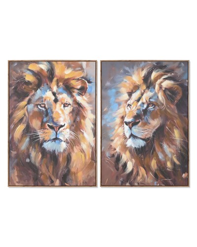 Lienzo Home ESPRIT Poliestireno Lienzo 70 x 3,5 x 100 cm