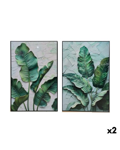 Schilderij Home ESPRIT Aluminium Hout MDF 80 x 3,5 x 120 cm (2 Stuks)