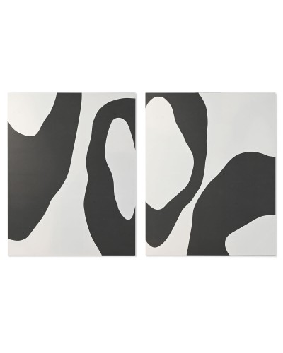 Toile Home ESPRIT Blanc Blue marine Moderne Urbaine 140 x 3 x 180 cm (2 Unités)