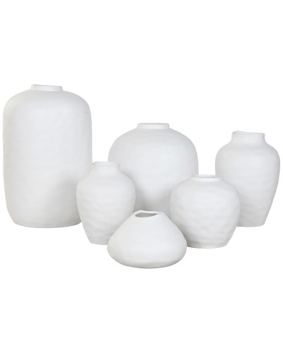 Vaso Home ESPRIT Bianco Gres Stile artigianale 40 x 40 x 44 cm