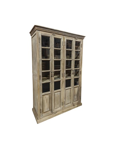 Vitrina Home ESPRIT Blanco Madera de mango 135 x 50 x 210 cm