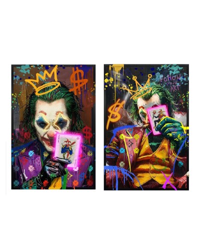 Canvas Home ESPRIT Black Loft 83 x 3 x 123 cm (2 Units)