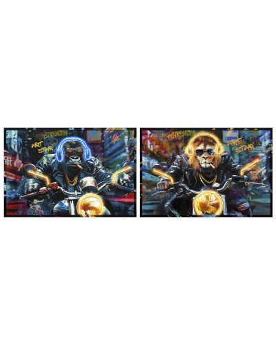 Lienzo Home ESPRIT Poliestireno Lienzo 123 x 3 x 83 cm