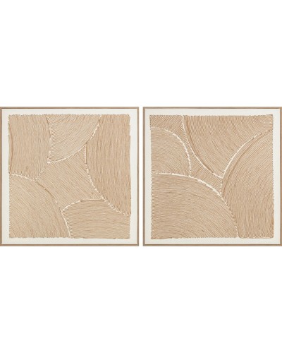 Tela Home ESPRIT Cotone Corda polistirene Tela 100 x 3,8 x 100 cm