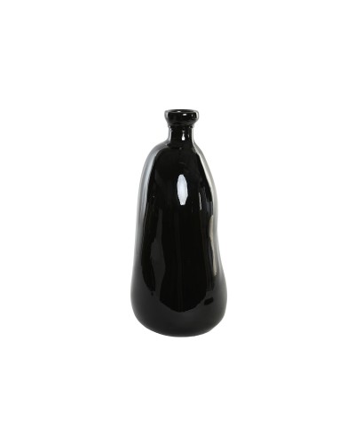 Vase Home ESPRIT Black Recycled glass 22 x 22 x 51 cm
