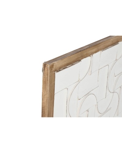 Koristehahmo Home ESPRIT Valkoinen Luonnollinen Moderni 90 x 3 x 90 cm