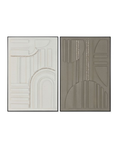 Canvas Home ESPRIT Brown Beige Modern Urban 82 x 4 x 122 cm (2 Units)