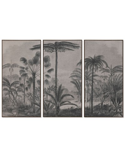 3-ramsset Home ESPRIT Jute polystyren 180 x 4 x 120 cm (3 Delar)