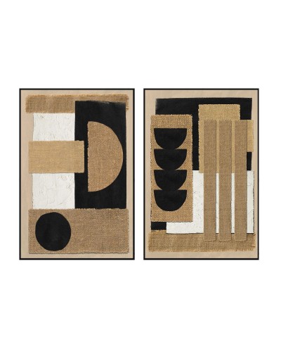 Canvas Home ESPRIT Brown Black Modern Urban (2 Units)
