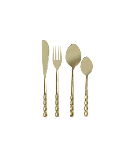 Cutlery DKD Home Decor Golden Stainless steel 4,5 x 1,5 x 21 cm 16 Pieces