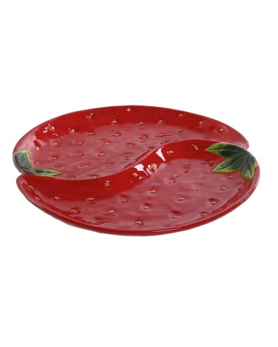 Assiette Home ESPRIT Rouge Grès 32 x 31 x 3,5 cm