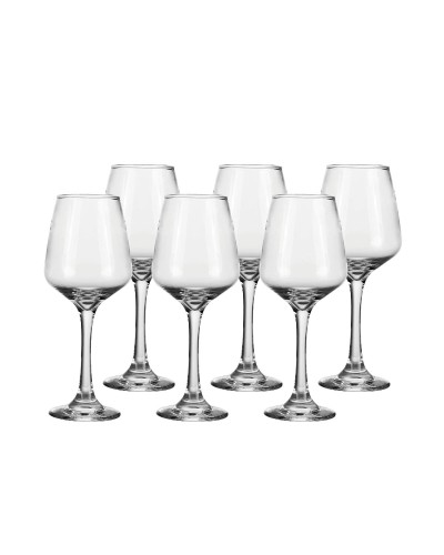 Wine glass set Home ESPRIT Transparent Crystal 360 ml (6 Units)