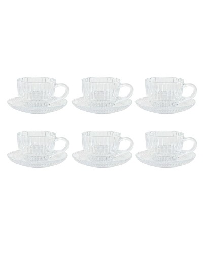 Set med kaffekoppar Home ESPRIT Transparent 240 ml