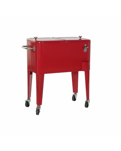 Frigo DKD Home Decor Rosso Con ruote 74 x 43 x 80 cm Acciaio polipropilene 56 L (74 x 43 x 80 cm)
