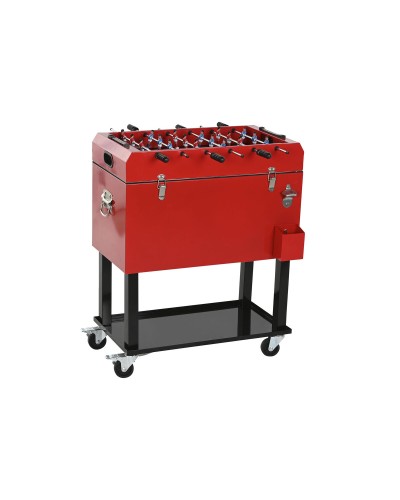 Nevera Portátil Home ESPRIT Negro Rojo Metal 71 x 62 x 85 cm