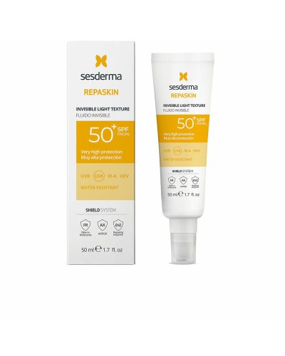 Sonnenschutzcreme für das Gesicht Sesderma REPASKIN Weiß Flüssigkeit Invisible