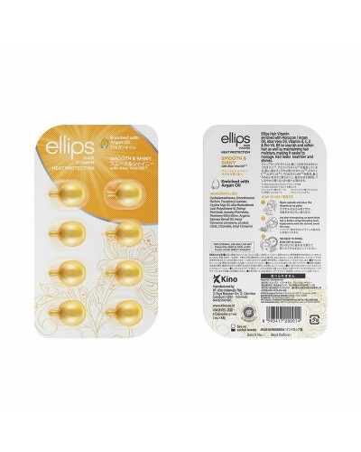 Vitaminas Ellips Smooth Shiny Comprimidos Termoprotector Aceite de Argán