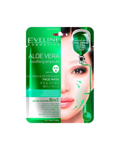 Maschera Viso Eveline Aloe Vera Soothing Ampoule 20 ml